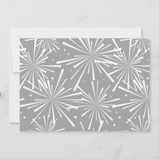 Invitation Ballons à huile d'argent du Nouvel An (Dos)