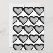 Invitation Ballons à huile noire et blanche 1er anniversaire (Dos)