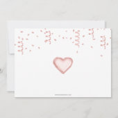 Invitation Ballons à huile rose Confetti Baby shower fille (Dos)