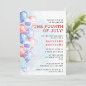 Invitation Ballons à l'aquarelle budgétaires pour le pique-ni (Debout devant)