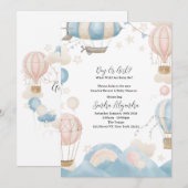 Invitation ballons aeriens pour révélation du sexe (Devant / Derrière)