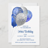 Invitation Ballons Anniversaire Hommes (Devant)