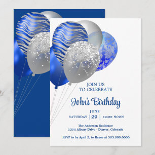 Invitation Ballons Anniversaire Hommes