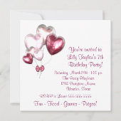 Invitation Ballons Anniversaire Pastel à Points (Dos)