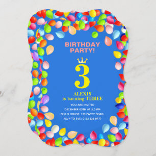 Invitation Ballons Anniversaires de enfants