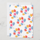 Invitation Ballons Bébé Bébé Baby shower garçon en peluche mi (Dos)