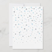 Invitation Ballons bleu et argent | Oh Baby Boy Baby shower (Dos)