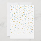 Invitation Ballons bleu et or Trois 3e fête d'anniversaire (Dos)