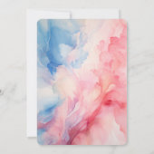 Invitation Ballons bleu rose Fête de révélation de genre (Dos)