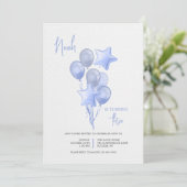 Invitation Ballons Bleus (Debout devant)