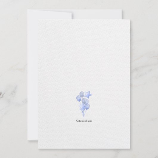 Invitation Ballons Bleus (Dos)