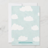 Invitation Ballons Bleus Premier Anniversaire Photo Invitatio (Dos)