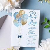 Invitation Ballons bleus qu'elle est sur le point de faire to