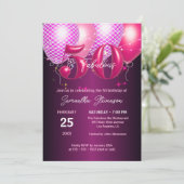 Invitation Ballons brillants Fabuleux 50e anniversaire fête (Debout devant)
