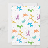 Invitation Ballons colorés Animaux Fête d'anniversaire, à tou (Dos)