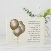 Invitation Ballons colorés d'anniversaire (Debout devant)