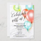 Invitation Ballons Colorés Ouverture officielle d'entreprise  (Devant)