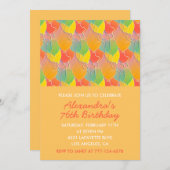 Invitation Ballons colorés simples 76e anniversaire (Devant / Derrière)