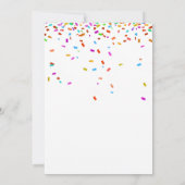 Invitation Ballons Confetti lumineux colorés 5e anniversaire (Dos)