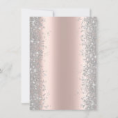 Invitation Ballons Confetti Parties scintillant d'argent 90e (Dos)