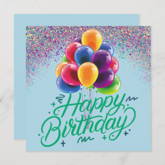 Invitation Ballons & Confettis