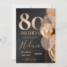 Ballons Confettis Dorés pour les 80 Ans de Luxe