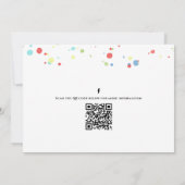 Invitation Ballons d'anniversaire Confetti QR Code Médias soc (Dos)