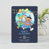 Invitation Ballons d'anniversaire de Bert et Ernie (Debout devant)