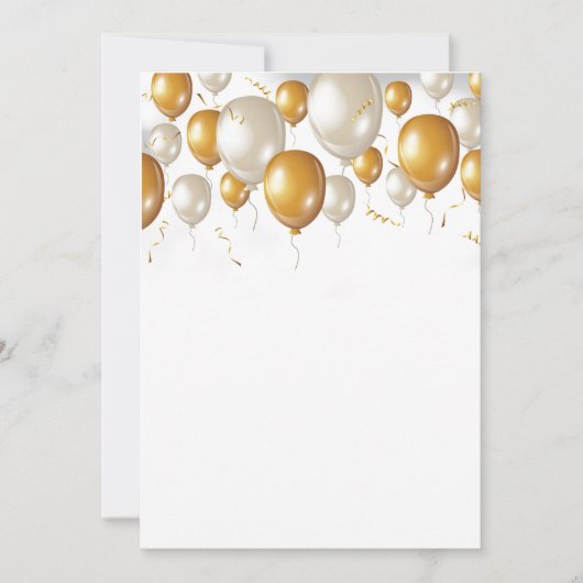Invitation Ballons d'anniversaire de célébration (Devant)