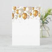 Invitation Ballons d'anniversaire de célébration (Debout devant)
