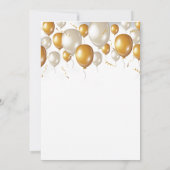 Invitation Ballons d'anniversaire de célébration (Dos)