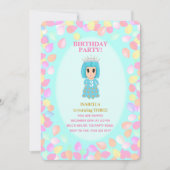 Invitation Ballons d'anniversaire de la fille 3e (Devant)