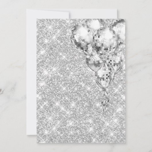 Invitation Ballons d'argent 75e anniversaire (Dos)