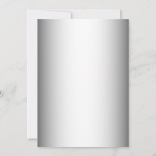 Invitation Ballons d'argent élégant 50e fête d'anniversaire (Dos)