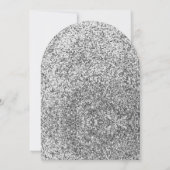 Invitation Ballons d'argent noir fête de graduation (Dos)