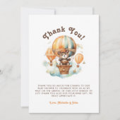Invitation Ballons de Baby shower de Merci en Teddy (Devant)