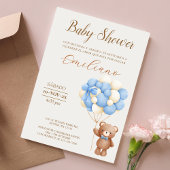 Invitation Ballons de Baby shower espagnol Teddy Bear