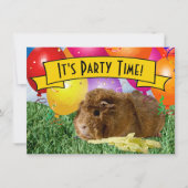 Invitation Ballons de cochons d'Inde Fête d'anniversaire des (Devant)