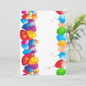 Invitation Ballons de couleurs (Debout devant)