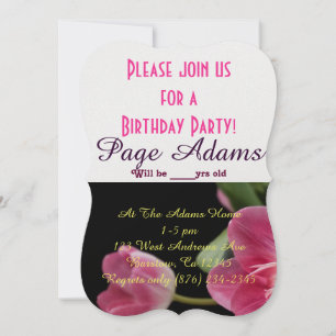 Invitation Ballons de Fête à Motif de Fleurs en Fleur Destiné
