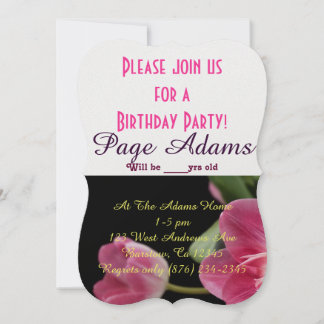 Invitation Ballons de Fête à Motif de Fleurs en Fleur Destiné