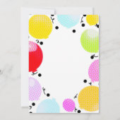 Invitation Ballons de fête d'anniversaire de style bande dess (Dos)