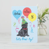 Invitation Ballons de fête d'anniversaire Kerry Blue Terrier (Debout devant)
