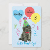 Invitation Ballons de fête d'anniversaire Terre-Neuve Invitat (Devant)