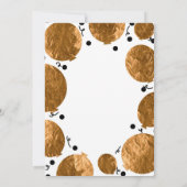 Invitation Ballons de fête métallisés or pour célébration d'a (Dos)