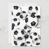 Invitation Ballons de football noir blanc anniversaire de enf (Dos)
