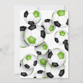 Invitation ballons de football vert clair anniversaire de enf (Dos)