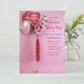 Invitation Ballons de la Saint-Valentin Soirée ou Anniversair (Debout devant)