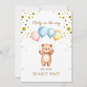 Invitation Ballons de maintien d'ours personnalisés