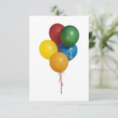 Invitation Ballons de parties multicolores (Debout devant)